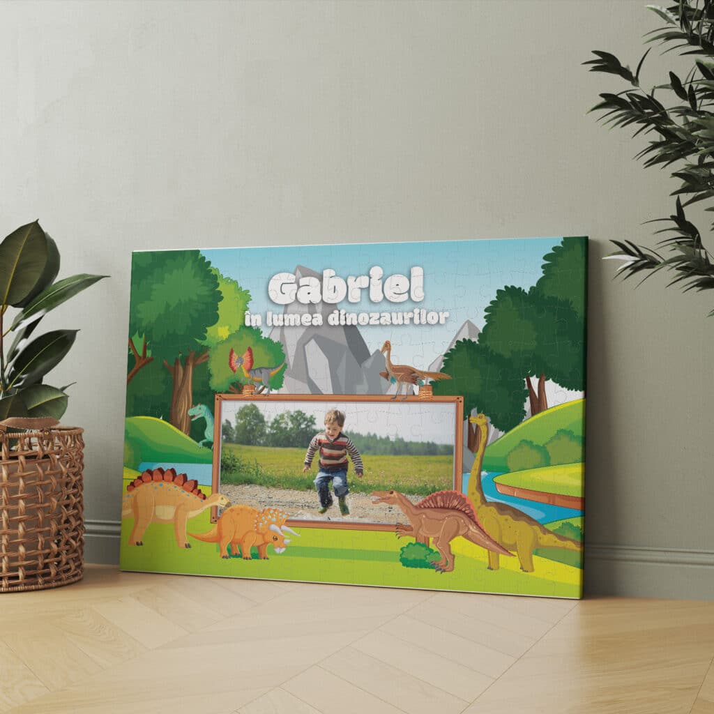 Puzzle Personalizat Cu Nume I Poz Lumea Dinozaurilor Larema