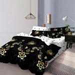 Lenjerie de pat din bumbac, ELVO, pentru 2 persoane, 4 piese, Ralex Pucioasa - Gold