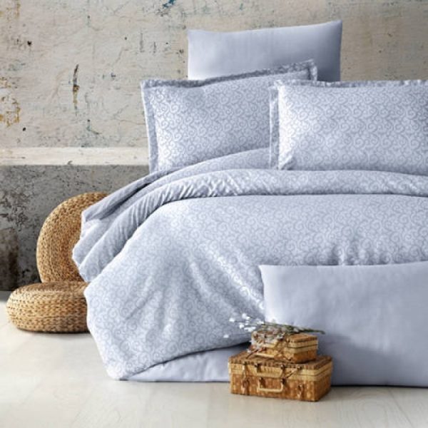 Lenjerie de pat dublu Jacquard Satin Deluxe Clasy, pentru 2 persoane