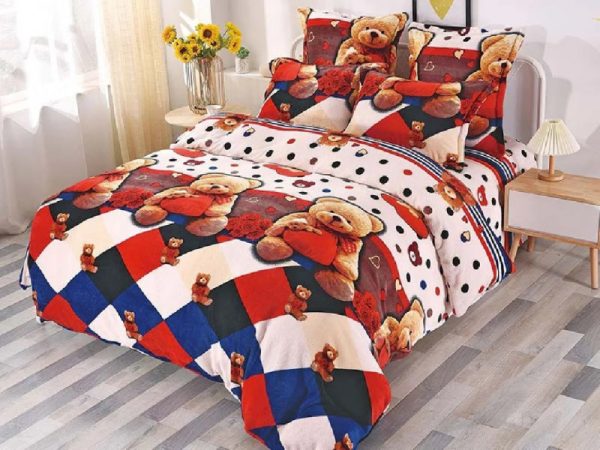 Lenjerie de pat pufoasa cocolino pentru 2 persoane, cu 6 piese