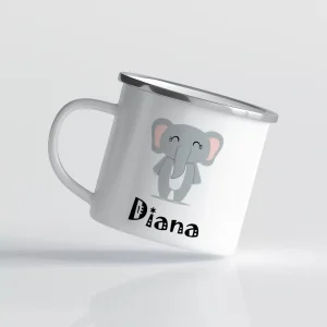 cană metalică emailată