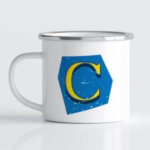 cana personalizata cu nume si initiala C