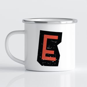 cana personalizata cu nume si initiala E