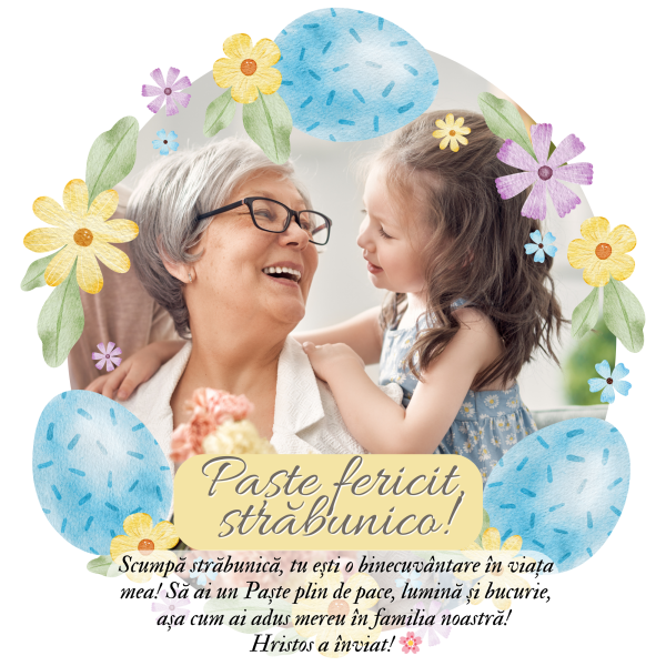 Cadou pentru străbunică, pernă personalizată, cadou de Paște