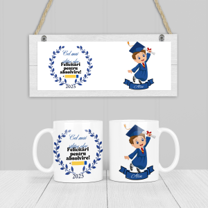 Cadou absolvire clasa 4, baiat, cana personalizata