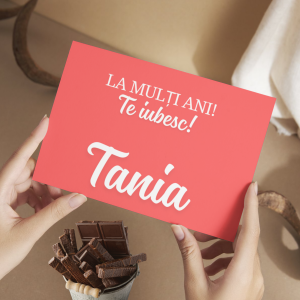 Ciocolata personalizata - cadou de zi de nastere pentru ea