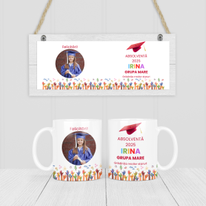 Cadou absolvire grădiniță, fată - cană personalizată
