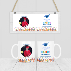 Cadou absolvire gradinita baiat - cana personalizata