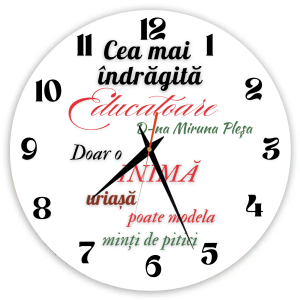 Ceas personalizat educatoare - Cadoul perfect pentru educatoare