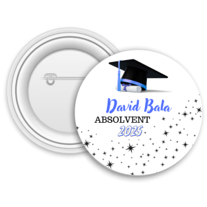 Cadou de absolvire - insigna personalizata pentru baieti