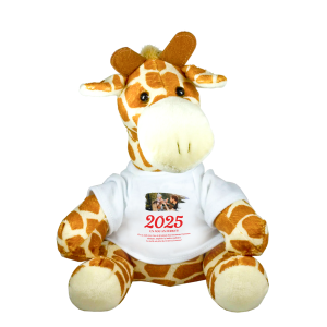 Girafă de pluș personalizată cu poza si mesaj - Cadou de Anul Nou