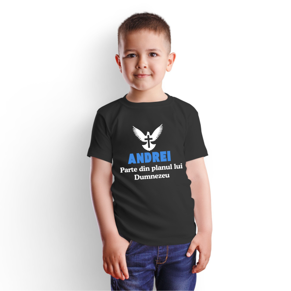 Tricou personalizat pentru băieți, mesaj creștin – „Planul lui Dumnezeu”