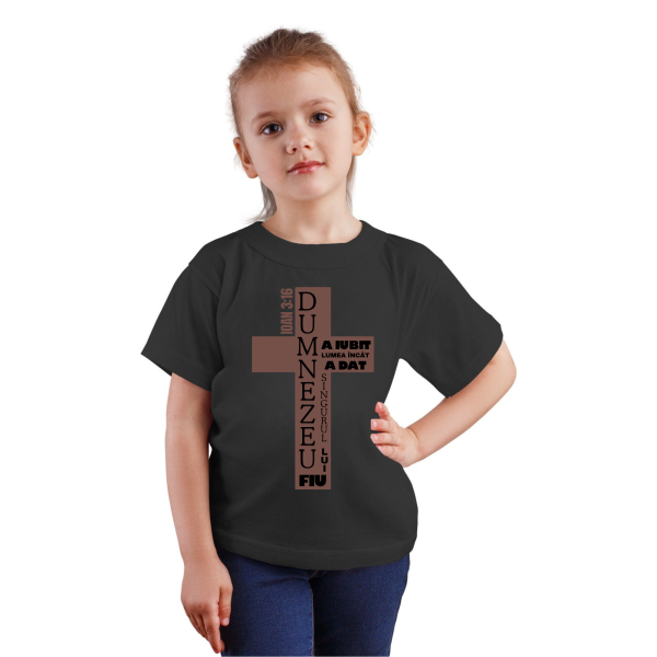 Cadou pentru fete, tricou cu verset Biblic - Ioan 3:16