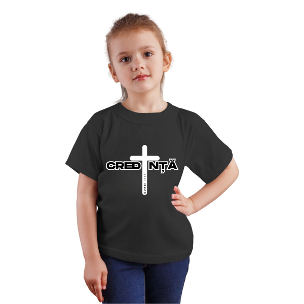 Cadou pentru fete, tricou cu mesaj crestin - Credință