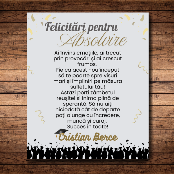 cadou absolvire baiat