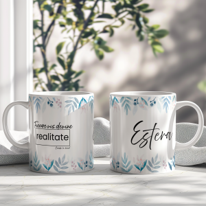 Cana cadou pentru fete, personalizata cu nume - Fiecare vis devine realitate