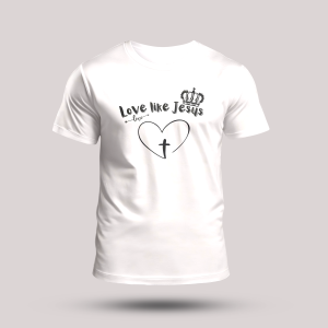 Tricou crestin, alb - Love like Jesus