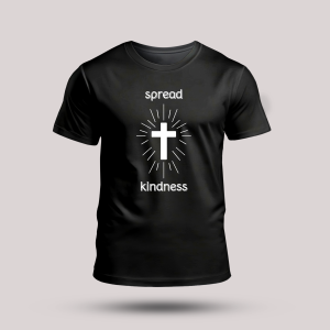 Tricou negru crestin - Spread kindness