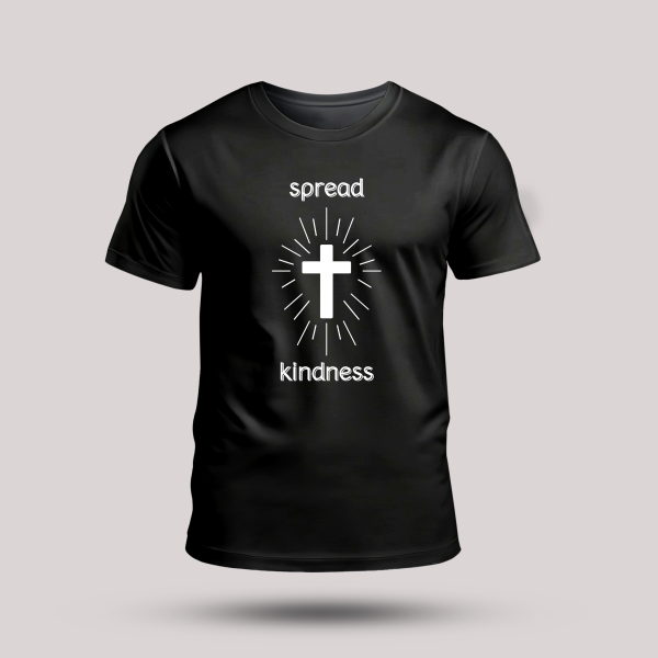 Tricou negru crestin - Spread kindness